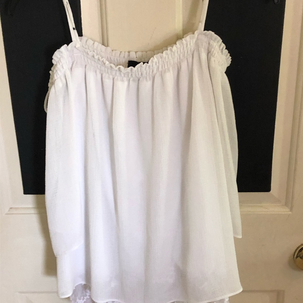 white off the shoulder blouse